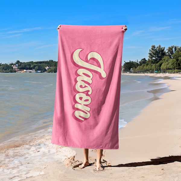 Personalized Multicolor Beach Towel,Swim Towel,Custom Name Bath Towel,Pool Towel For Adult,Vacation Gift,Picnic Towel,Turkish Beach Towel
