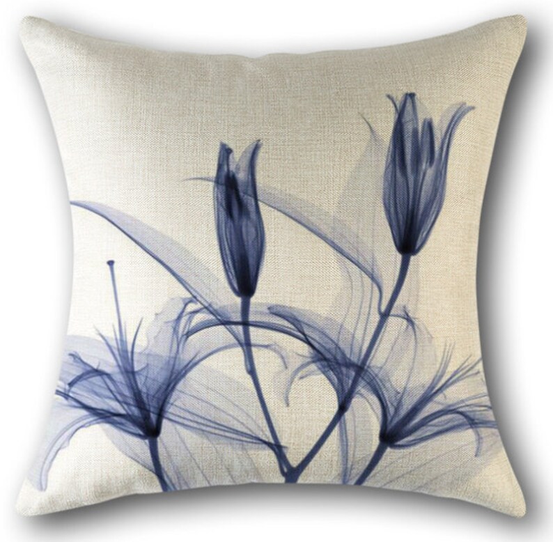 Personalized Custom Pillow case Mystery Flowers Custom bench cushion cover Custom throw pillow case Home living room nursery Decor