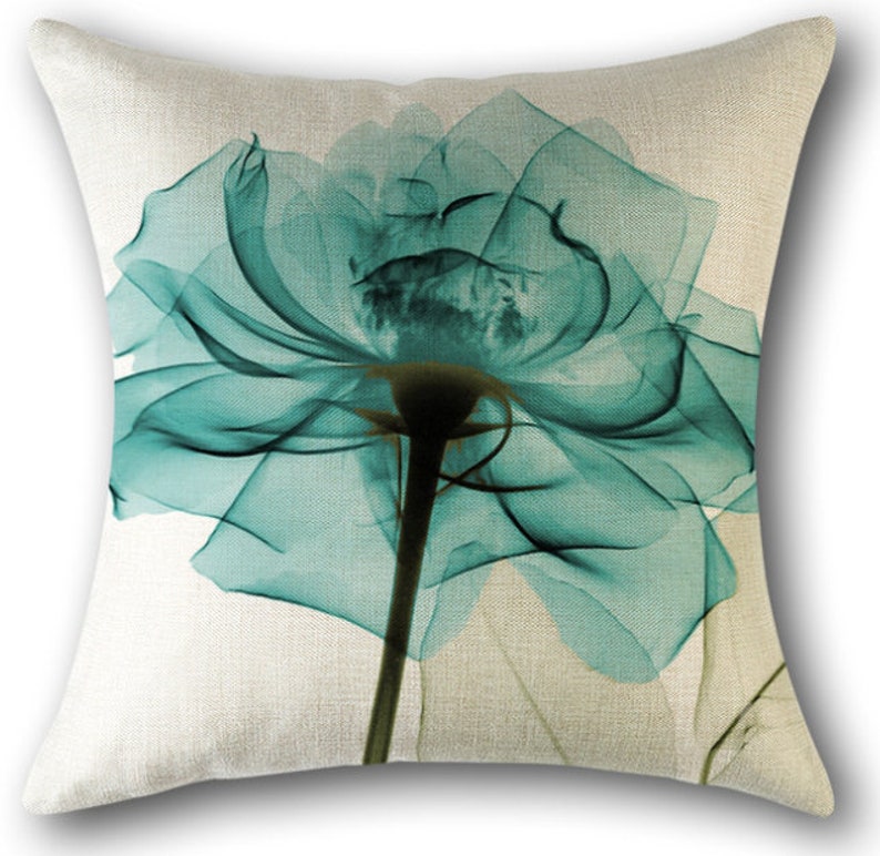 Personalized Custom Pillow case Mystery Flowers Custom bench cushion cover Custom throw pillow case Home living room nursery Decor