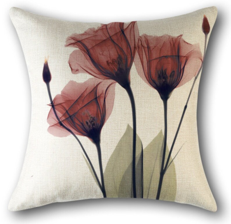 Personalized Custom Pillow case Mystery Flowers Custom bench cushion cover Custom throw pillow case Home living room nursery Decor