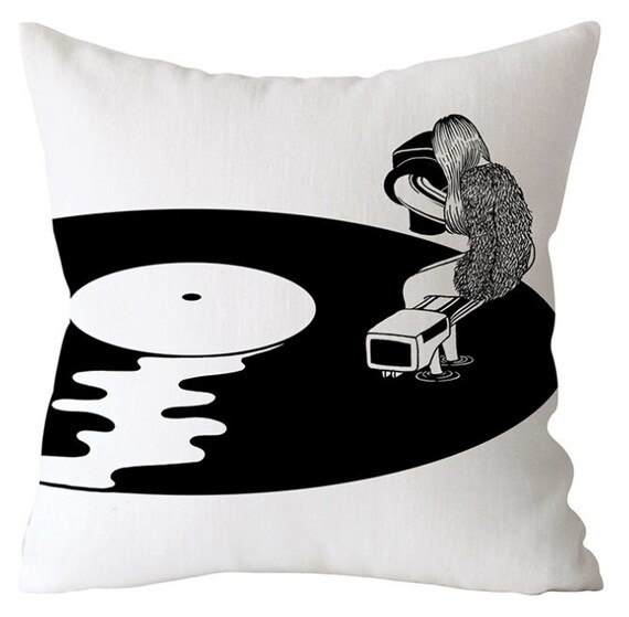 Black White Pop Art Custom Bench Cushion Cover Personalized Etsy