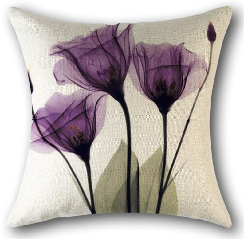 Personalized Custom Pillow case Mystery Flowers Custom bench cushion cover Custom throw pillow case Home living room nursery Decor