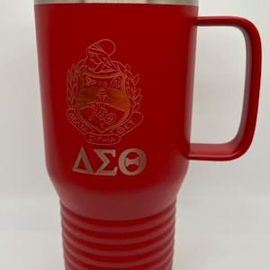 Delta Sigma Theta - Polar Camel 20oz RED Vacuum Insulated Travel Mug with Slider Lid