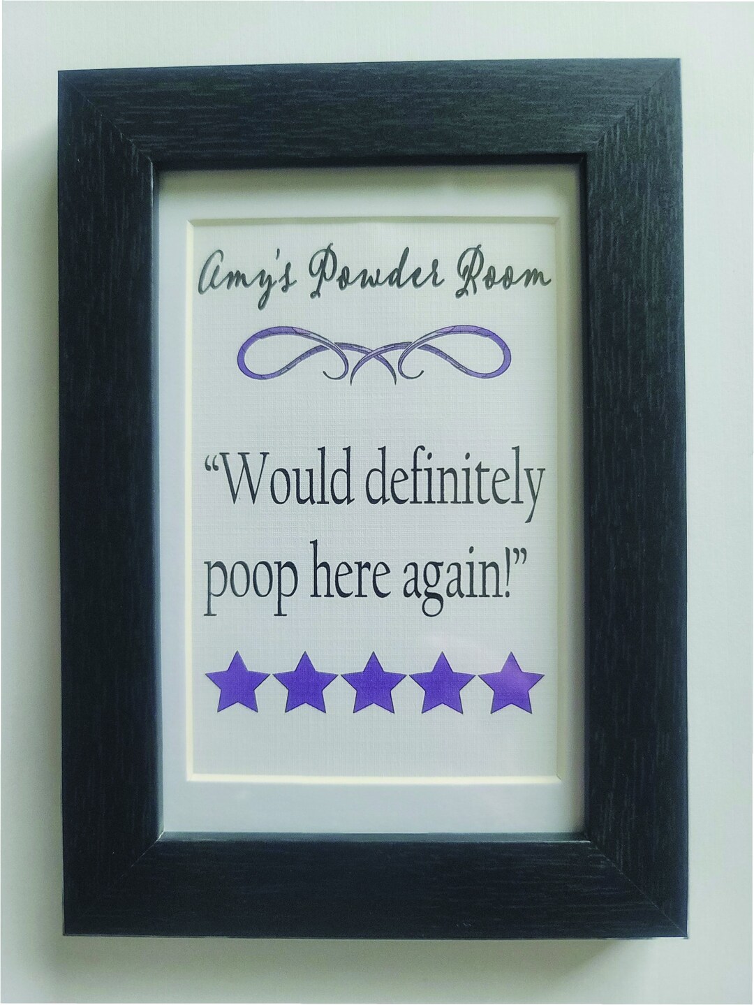 5 Stars Bathroom Decor, Funny Bathroom Gift, Funny Gift, Housewarming