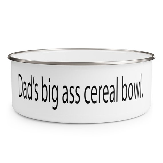 Dad's Enamel cereal bowl funny bowl personalized cereal Etsy