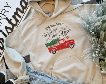 Red Truck Sweatshirt - Etsy