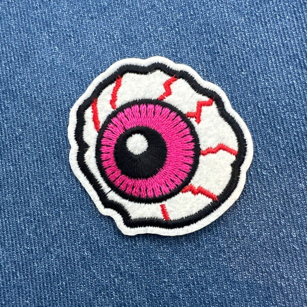 Blood Shot Eye Iron On Patch - DIY Crafts