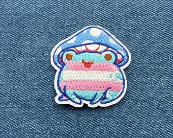Cute Frog Iron On Patch - DIY Crafts