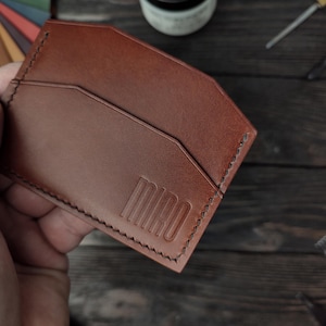 Tarjetero de cuero hecho a mano / Billetera fina italiana de mantequilla / Billetera minimalista para hombre