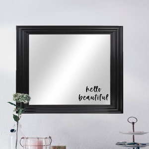 Motivational Mirror Decal | Positive affirmation, Mirror Sticker, hello beautiful, vinyl decal, mirror inspiration, positive quotes