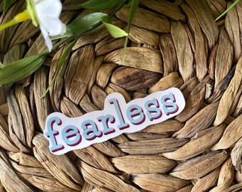 Fearless Sticker: Waterproof Laptop, Water Bottle Decal