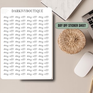 Dag vrij planner stickers | stickervellen planner, vooruit plannen, jobstickers, kalenderstickers, bulletjournalstickers, werkstickers