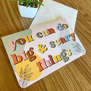 Du kannst große und gruselige Dinge | Abschlusskarte, Glückwunschkarte, Inspirationskarte, College grad, High School grad, motivational
