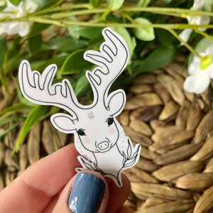 Cute Deer sticker | aesthetic stickers, stickers for water bottle, laptop stickers, car stickers, planner stickers, adorable, animal sticker
