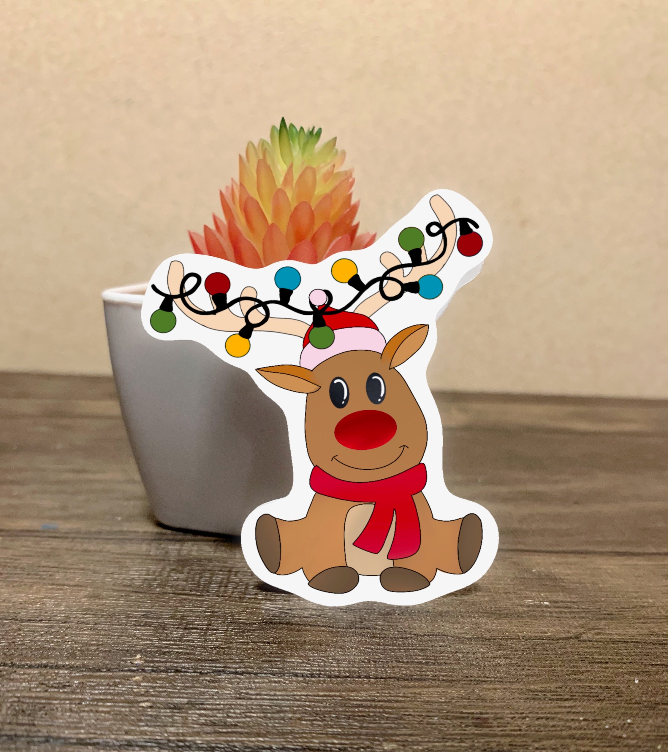 Adorable Reindeer Sticker Aesthetic Stickers Stickers for - Etsy