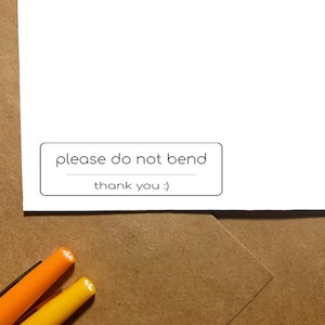 Please do not bend, thank you labels | small business stickers, envelope stickers, minimalistic labels, stickers for packages, packaging