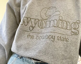 Wyoming Sweatshirt: Unisex Crewneck, Cowboy State Apparel