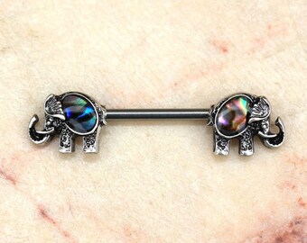 Ganesha Lucky Elephant Industrial Barbell Cartilage Piercing Tragus 1-1/2" 14G Ganesha Lucky Elephant Industrial Barbell Cartilage Piercing Tragus 1-1/2" 14G