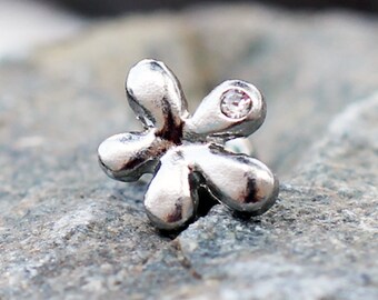 Covet Jewelry 316L Stainless Steel Charming Wildflower Cartilage Earring
