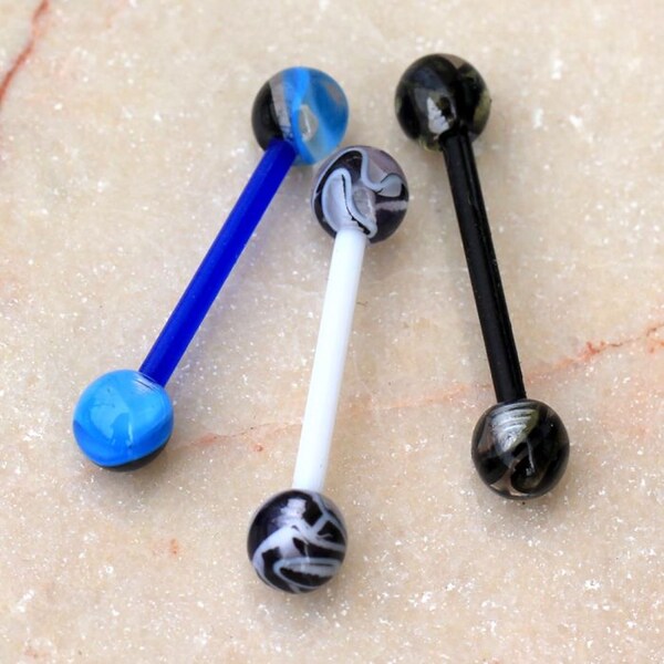 PTFE Barbell with Two Tone Marble Balls