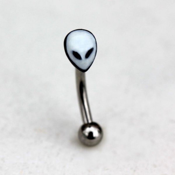 Stainless Steel Alien Eyebrow Ring