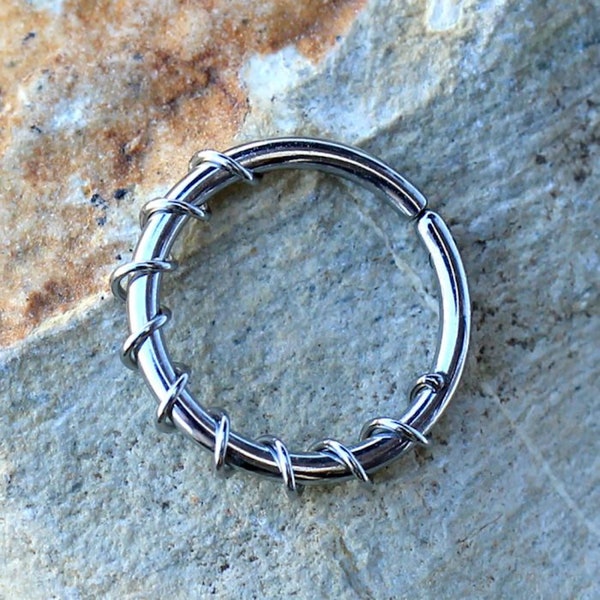 316L Stainless Steel Twisted Wire Seamless Ring