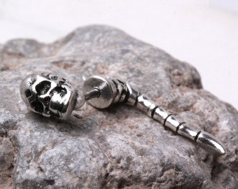 Stainless Steel Tailed Devil Skull Fake Taper