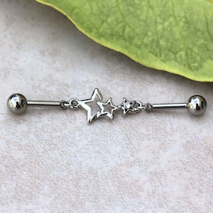 316L Stainless Steel Star Chain Industrial Barbell