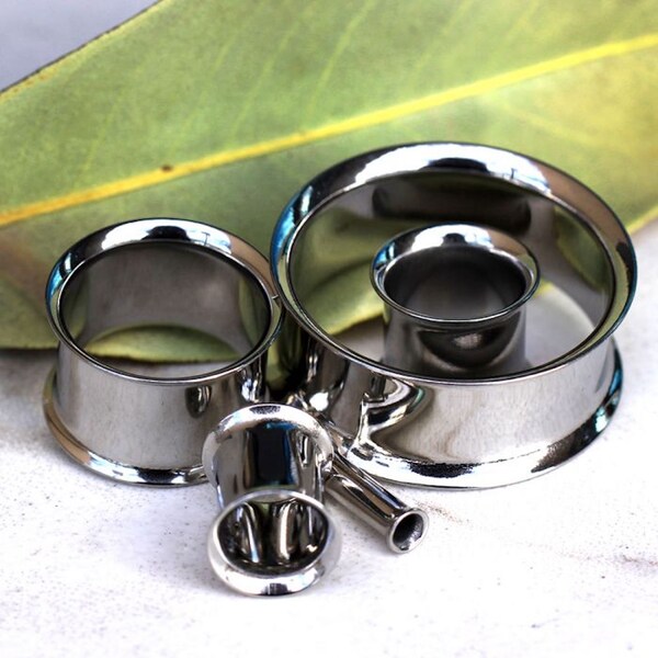 Surgical Steel Double Flared Tunnel Plug Up to 2" Earrings