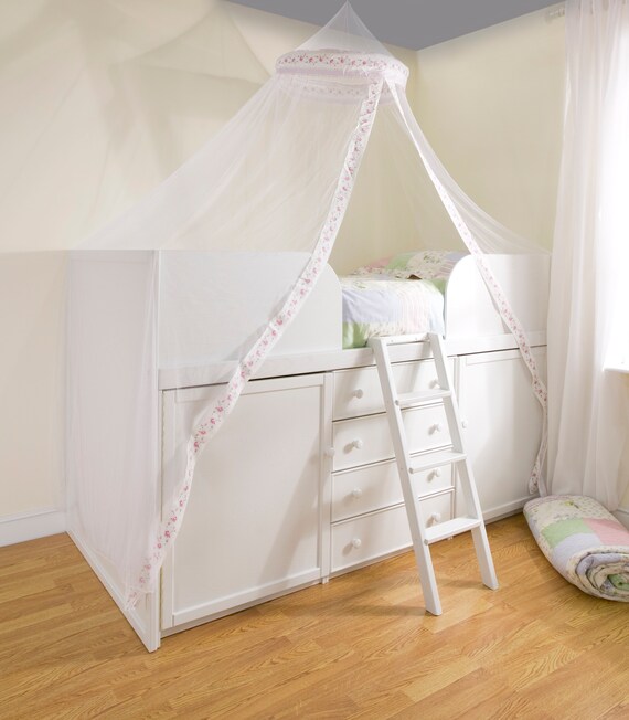 childrens white cabin bed