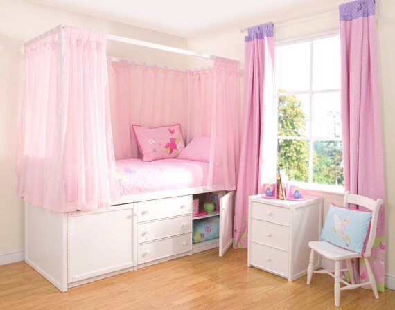 childrens white cabin bed