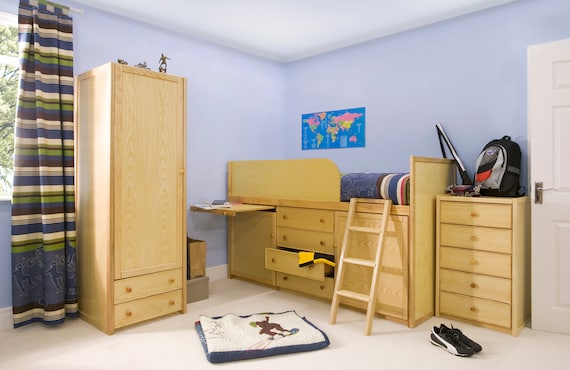 Wooden Captains Bed Kids Cabin Bed Childrens Bed With Etsy