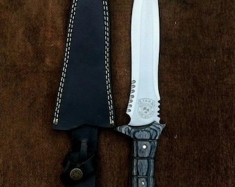 Handmade Full Tang 5160 Spring Steel Knife, RE4 Leon Kennedy Style