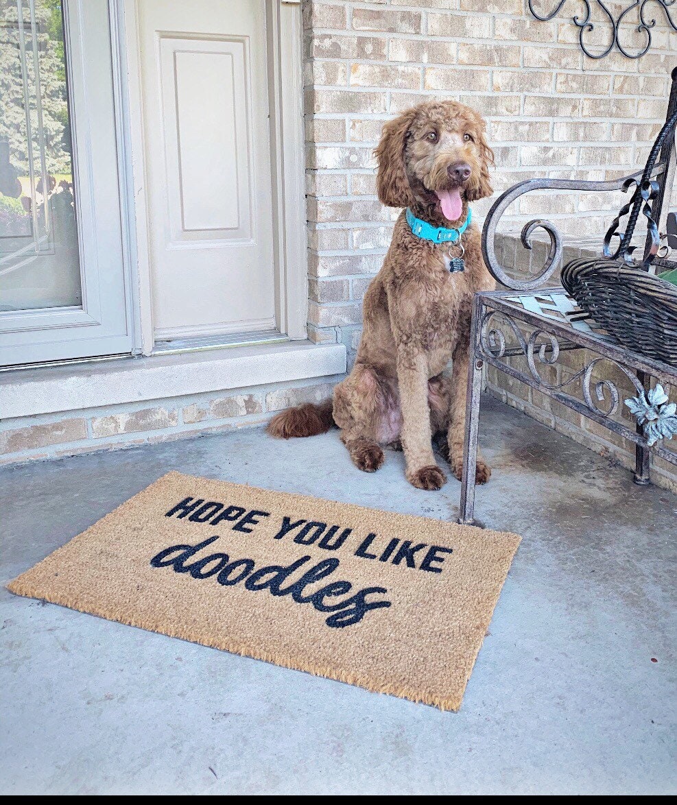 Hope You Like Doodles Door Mat Golden Doodle Door Mat
