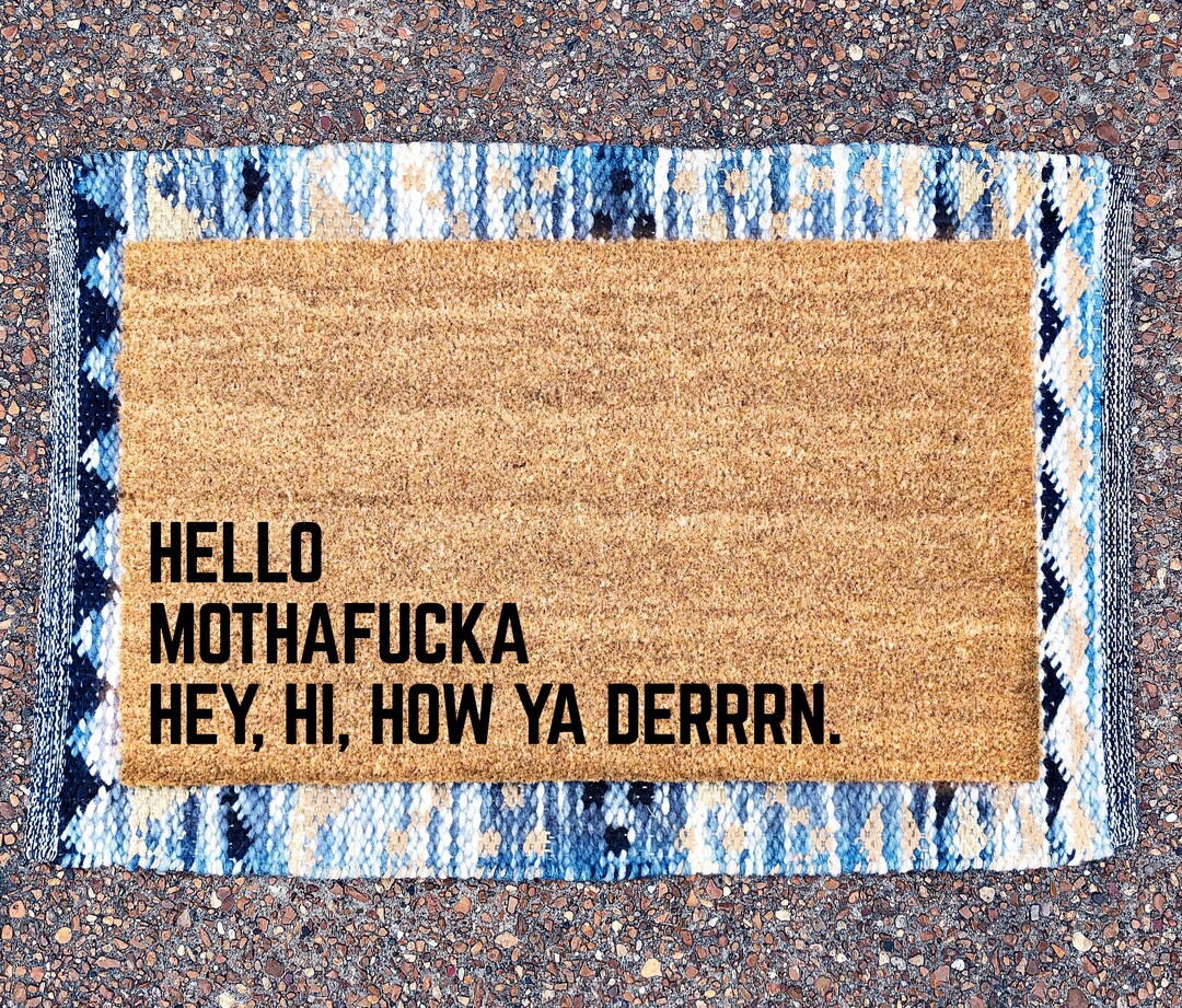 Lil Wayne Door Mat Hello Mothafucka Door Mat, Funny Doormat,