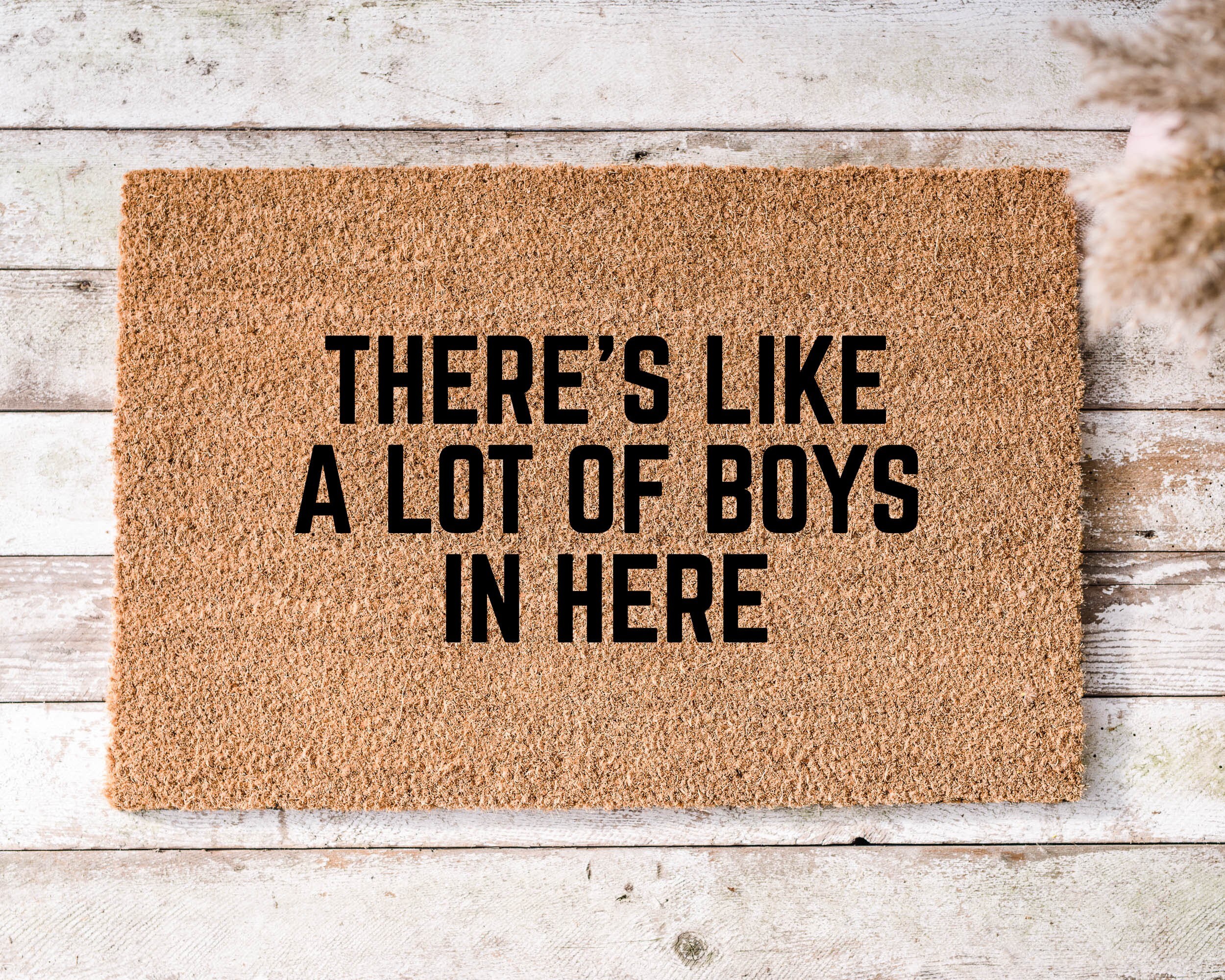 Theres Like A Lot Of Boys In Here Doormat Funny Door Mat Etsy UK