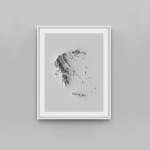 Griechenland Relief Karte Druck
