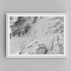 Bristol UK  Relief Map Print
