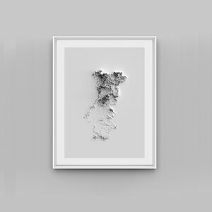 Portugal Relief Carte Imprimer