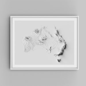 Australia Relief Map Print