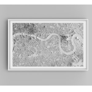London Relief Karte Druck