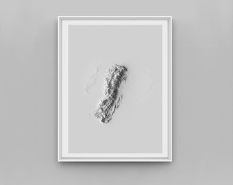 Ecuador Relief Map Print