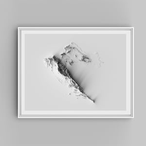 Kroatien Relief Karte Druck