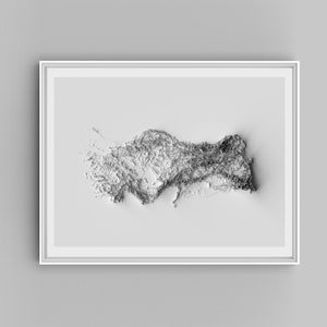 Turkey Relief Map Print