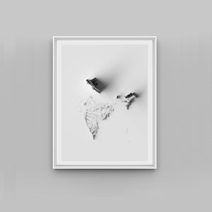 India Relief Map Print