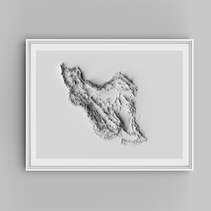 Iran Relief Map Print