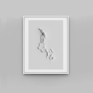 Relief- Und Landkarte von Botswana