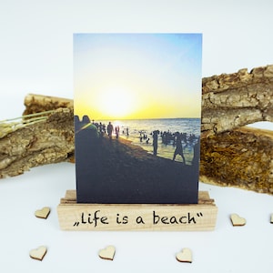 la vita è una spiaggia - Cartolina fotografica / Cartolina - stampata su carta naturale non patinata