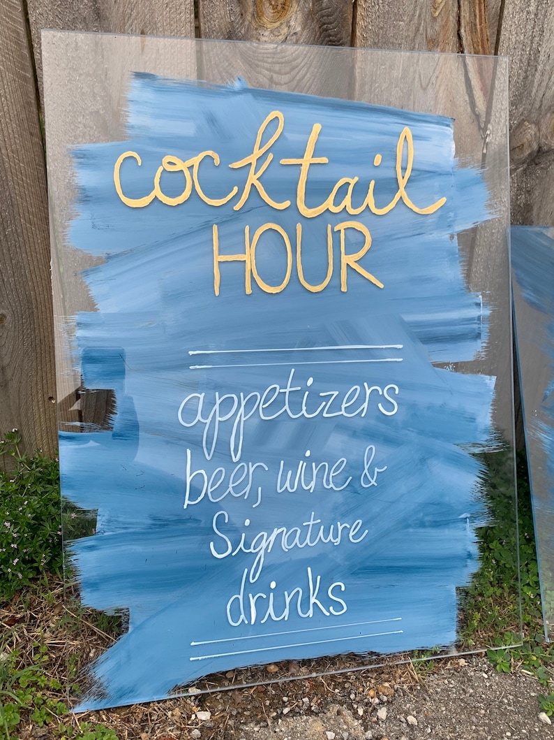 Cocktail Hour Sign for a Wedding Etsy