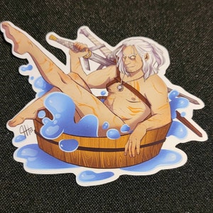 Pin-up Geralt Sticker